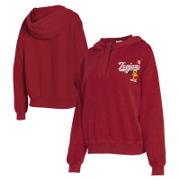 USC Trojans Women's Cardinal Vintage Washed 1/4 Zip Hoodie